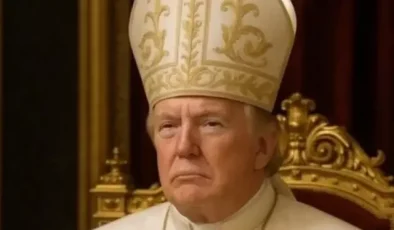 Trump’tan ‘Papa’ görseli sorusuna yanıt: Bunu yapan ben değilim