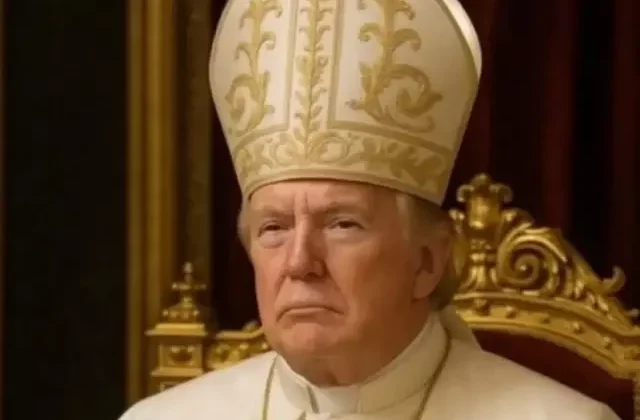 Trump’tan ‘Papa’ görseli sorusuna yanıt: Bunu yapan ben değilim