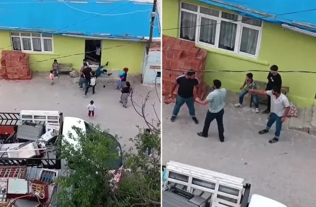 Tuğla ve yumruklarla birbirlerine saldırdılar