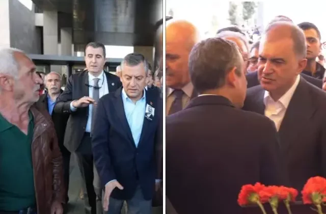 Yumruklu saldırı sonrası AK Parti Sözcüsü Ömer Çelik cenaze töreninde Özgür Özel ile görüştü