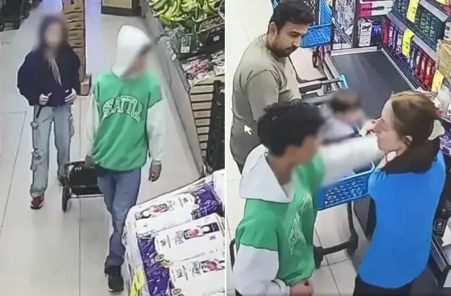 Zincir marketten 22 bin liralık ürün çalan iki çocuk kasiyeri tehdit etti