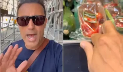 Almanya’da domates 20 euro mu? Mustafa Sandal markete gidip etiketleri çekti
