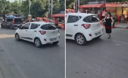 Aracını yol ortasına park edip gitti, savunması olayı gölgede bıraktı
