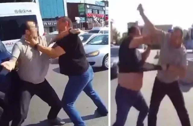 Ataşehir’de yol verme kavgasında yumruklar konuştu