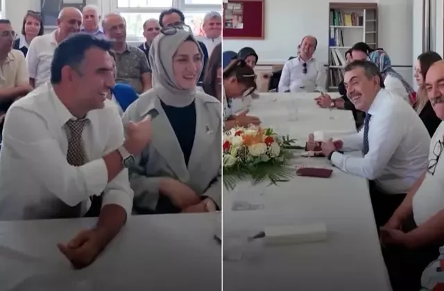 Bakan Tekin, öğretmen çiftin 7 çocuğu olduğunu duyunca şaşırdı! Hemen talimat verdi