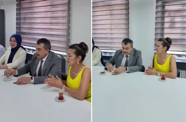 Bakan Tekin’in katıldığı etkinliğe öğretmenin sözleri damga vurdu: Çıldıracak gibi oluyoruz