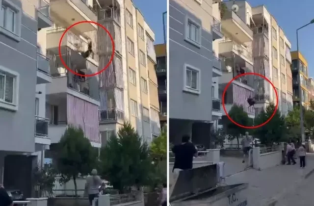 Balkona çıkıp kendini boşluğa bırakan kadın ağır yaralandı