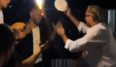 Barış Alper Yılmaz, arkadaşının kafasında tabak kırdı