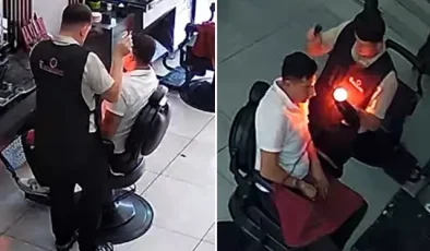 Berberde fön makinesi bomba gibi patladı