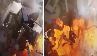Bodrum marinadaki patlama anı güvenlik kamerasında