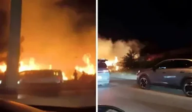 Bursa’da düğünde atılan havai fişek yangına neden oldu