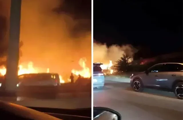 Bursa’da düğünde atılan havai fişek yangına neden oldu