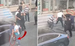 Cadde ortasında yaşlı adamı sopayla darbettiler