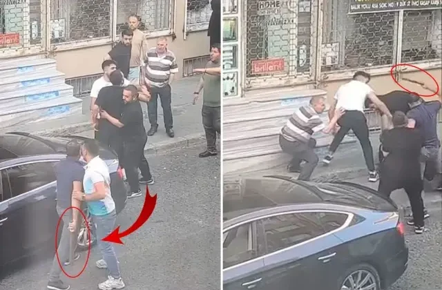 Cadde ortasında yaşlı adamı sopayla darbettiler
