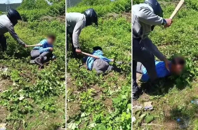 Cinsel içerikli paylaşım yapan gençleri sopayla acımasızca dövdü