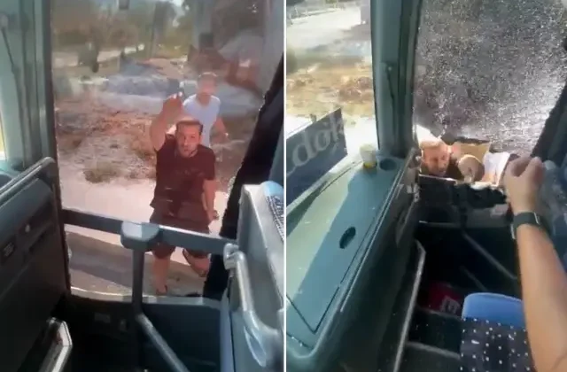 Didim’de tur otobüsüne saldırı: 4 gözaltı