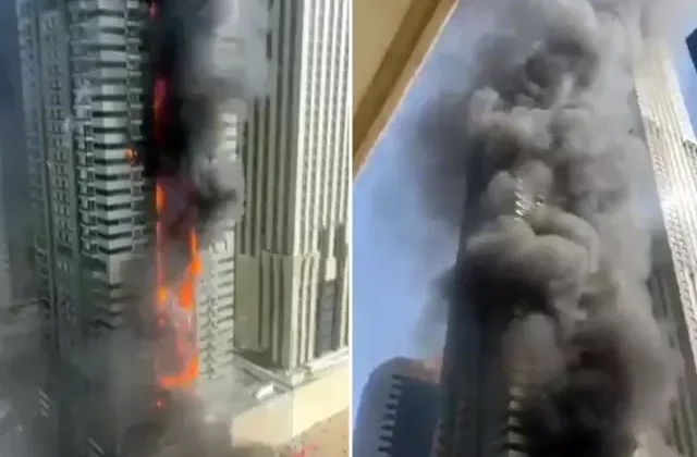 Dubai’de 67 katlı gökdelende yangın