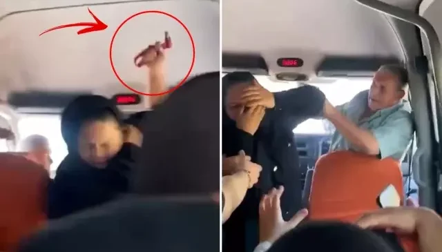 “Düzgün otur” deyip kadın yolcuya imdat çekiciyle saldırdı