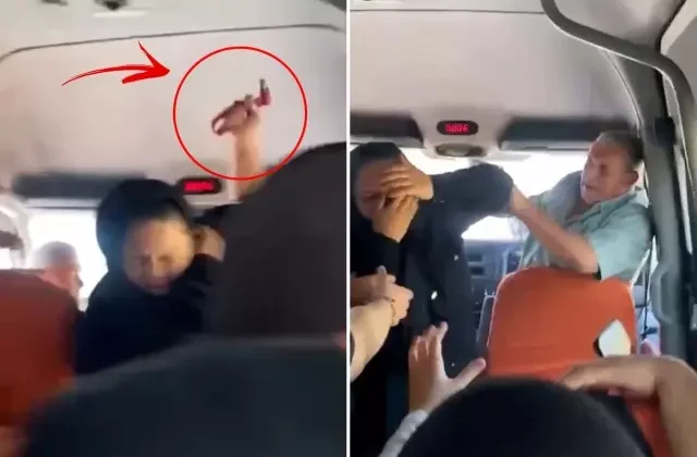 “Düzgün otur” deyip kadın yolcuya imdat çekiciyle saldırdı