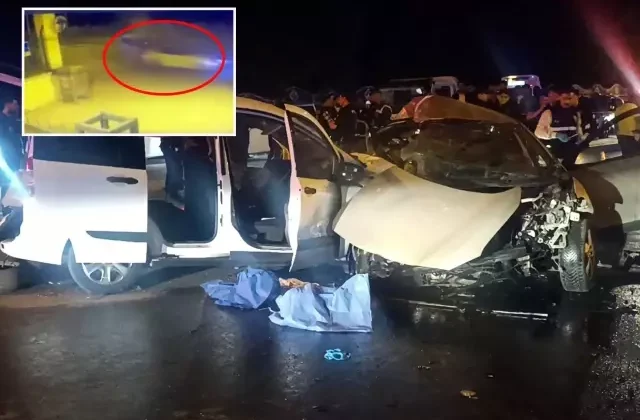 Gaziantep’teki 5 kişinin öldüğü feci kaza kamerada