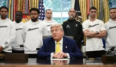 Görenler inanamadı! Trump, İran açıklamalarını Juventus takımı ile birlikteyken yaptı