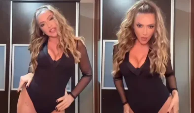 Hadise, iddialı sahne kostümüyle ayna karşısında dans etti