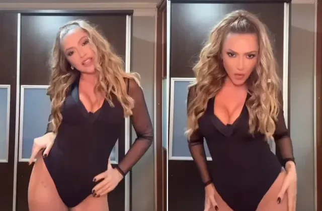 Hadise, iddialı sahne kostümüyle ayna karşısında dans etti