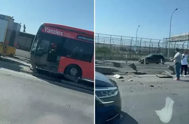 Haliç Köprüsü’nde metrobüs kazası
