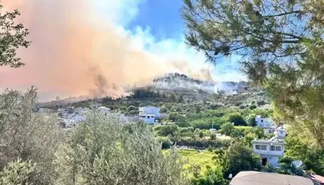 Hatay’da orman yangını! 1800 kişi tahliye edildi, 60 ev zarar gördü