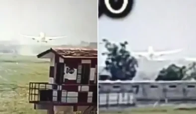 Hindistan’daki uçak kazasından yeni görüntüler! Saniyeler içinde çakılmış