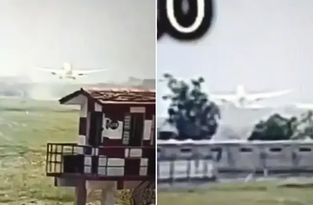Hindistan’daki uçak kazasından yeni görüntüler! Saniyeler içinde çakılmış