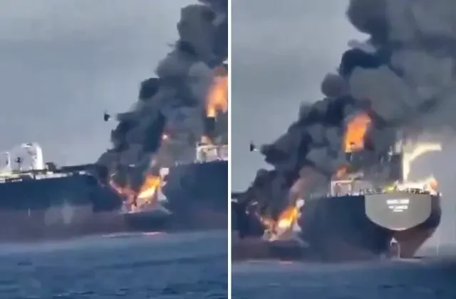 Hürmüz Boğazı’nın girişinde iki ham petrol tankeri çarpıştı