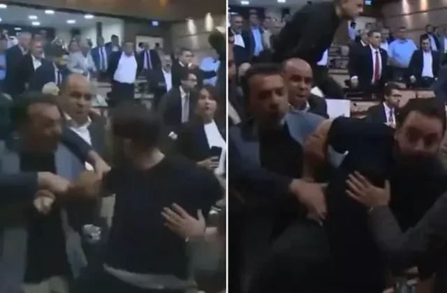 İBB Meclisi karıştı! AK Parti ve CHP’li  üyeler birbirlerinin üzerine yürüdü
