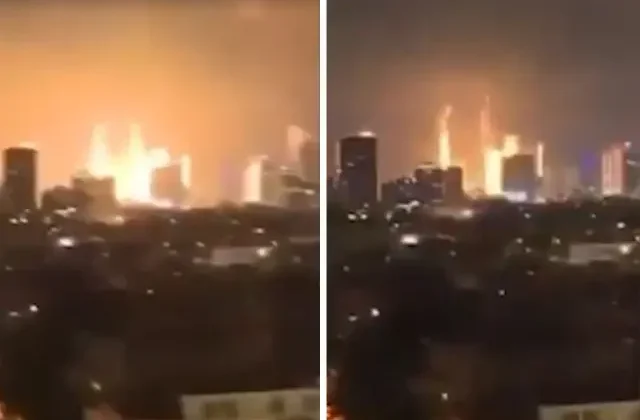 İran’dan 2. saldırı! Fırlatılan füze Tel Aviv’e böyle düştü