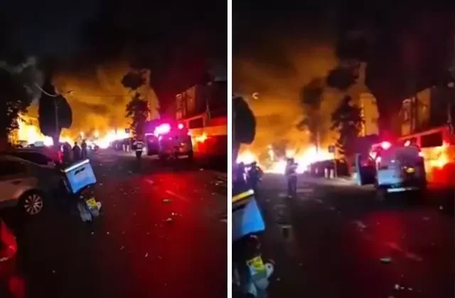 İran’ın füzeleri Hayfa’ya isabet etti! Kentten alevler yükseldi