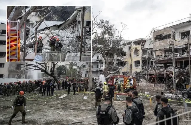 İran’ın gece balistik füzelerle vurduğu Tel Aviv’den ilk görüntüler
