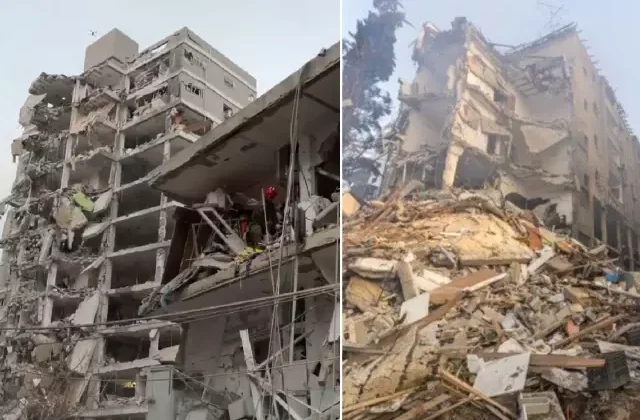 İran’ın gece boyunca vurduğu İsrail’de büyük enkaz