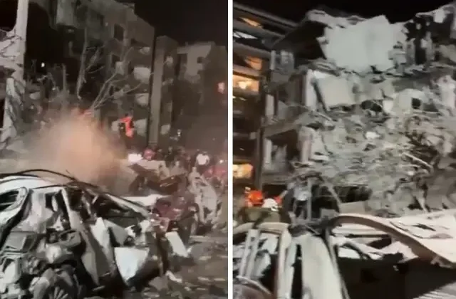 İran’ın vurduğu Tel Aviv’deki yıkım kameralara yansıdı