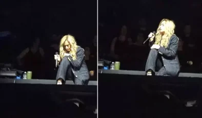 İstanbul’da sahne alan ünlü şarkıcı Lara Fabian sahnede korkuttu