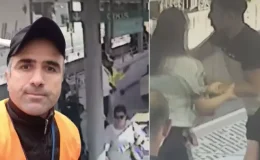 İZBAN güvenlik  görevlisinin öldüğü arbede anı kamerada