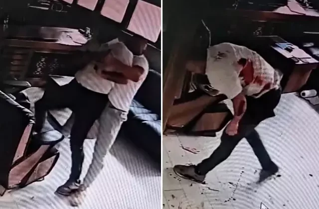 Kalfa, yanında çalıştığı müteahhidi böyle öldürdü! Dehşet anları kamerada