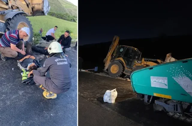 Kamyon yemek yiyen işçilerin arasında daldı