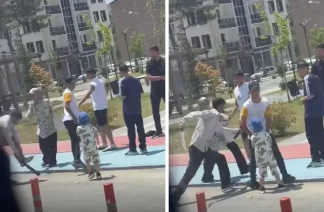 Kavga ettiği şahsa bacağından çıkardığı pala ile saldırdı