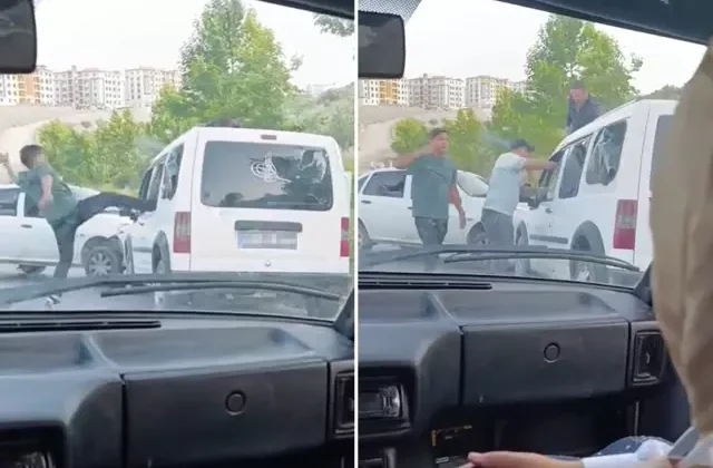 Kaza yapınca çileden çıktı, aracın camını tekmeyle kırdı