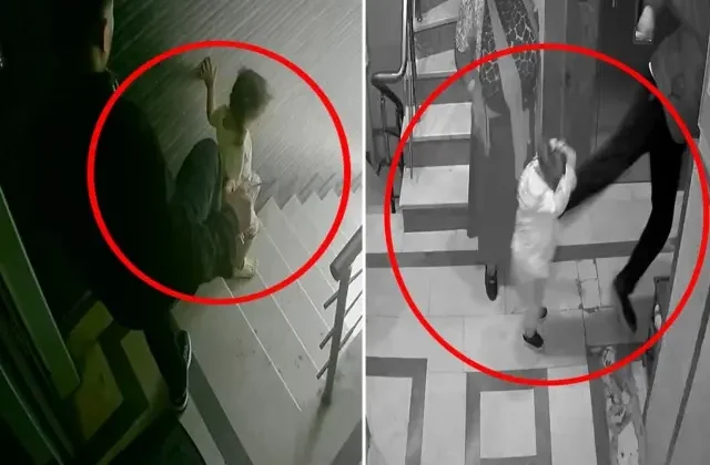Kızına tekme atıp merdivenden yuvarlayan acımasız babanın ilk ifadesi