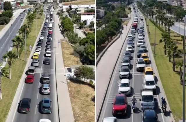 Kuşadası’na tatilci akını! Son 24 saatte 60 binden fazla araç giriş yaptı