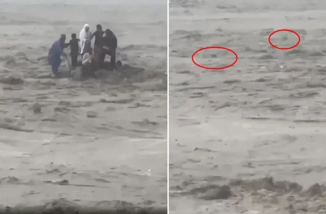 Nehirdeki sular yükseldi, aynı aileden 18 kişi akıntıya kapıldı