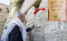 Netanyahu İran’a yönelik saldırıdan önce Ağlama Duvarı’na not bıraktı