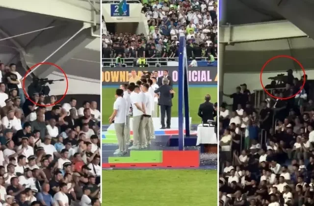 Ödül törenine damga vuran önlem! Keskin nişancılar eller tetikte bekledi