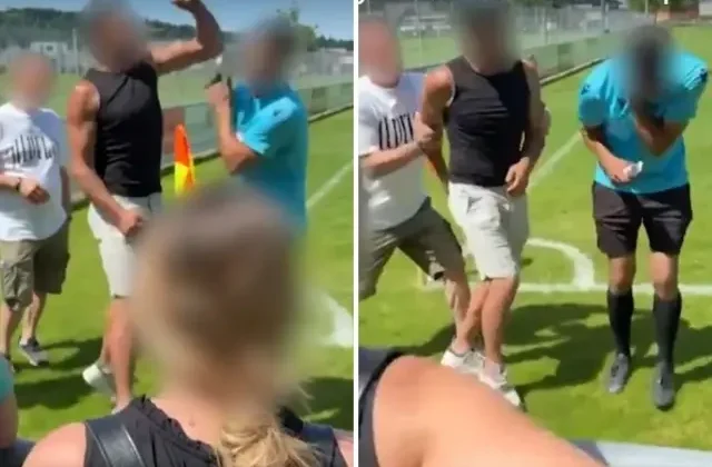 Öfkeli baba, çocuk futbol maçında hakemi yumrukladı